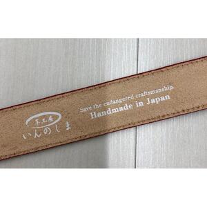 革工房いんのしまスマートロック式牛革 ベルト(色:ワイン)