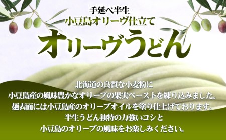 【 小豆島 】オリーヴの森 手延べ半生オリーヴうどん 小豆島産 オリーヴオイル仕立て 6ケパック 手延べ うどん 饂飩 ウドン 麺 麺類 半生 オリーブ オイル 香川 香川県 土庄 土庄町