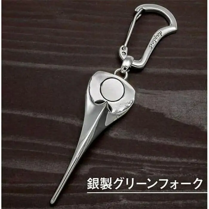 銀製　ゴルフマーカー×グリーンフォークセット マグネット付き MS-017-053