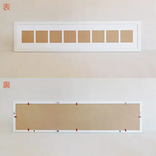 写真額 白 L判スクエア8枚飾り用 UVカットアクリル板仕様 [No.708]
