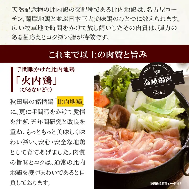 45P2302 比内地鶏　火内鶏とりすきセット 