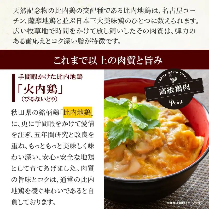 70P2306 比内地鶏　火内鶏　食べきりパックセット