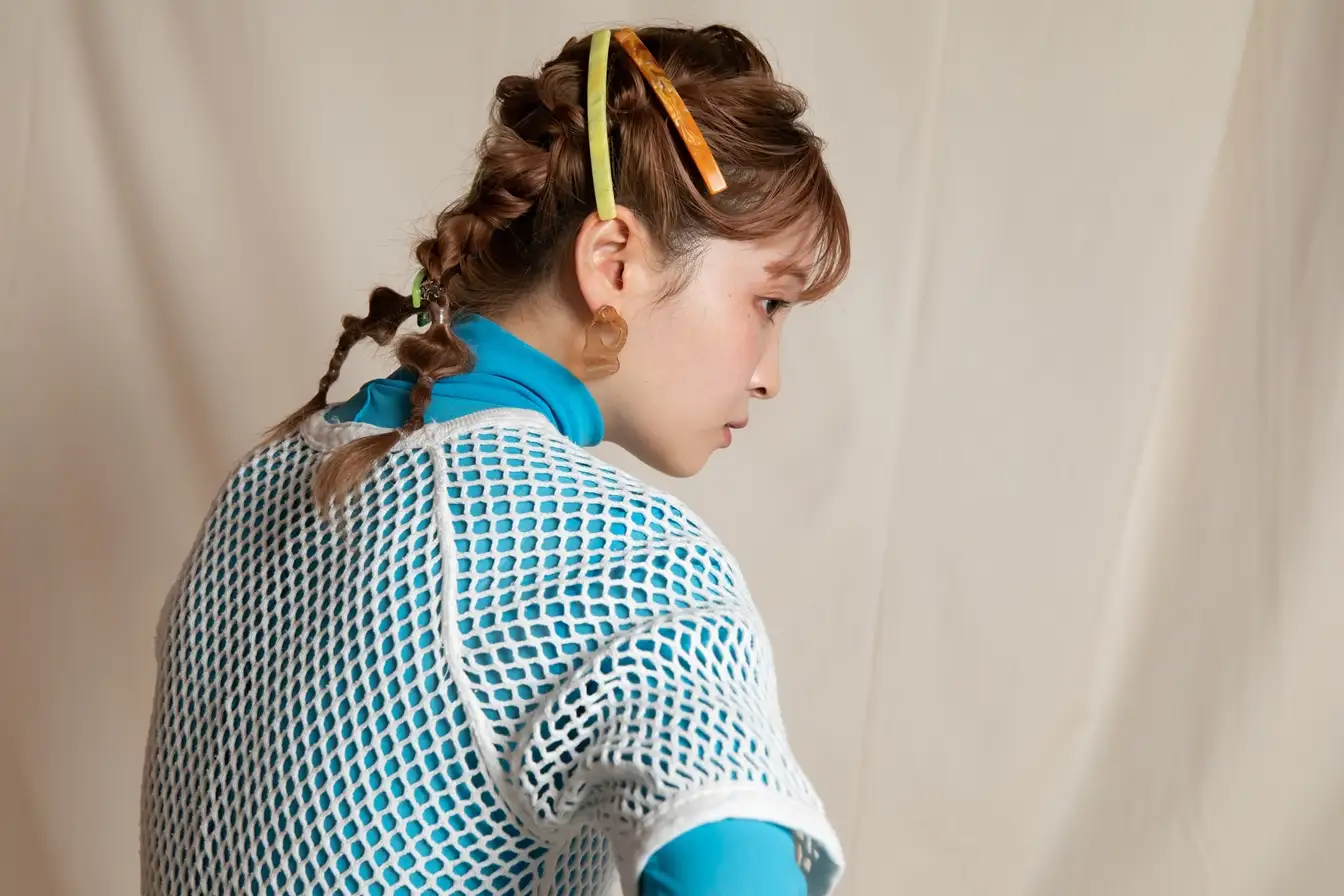 アクリル製ロングバレッタ light green（ライトグリーン） eME long baretta 髪留め ヘアクリップ ヘアアクセサリー