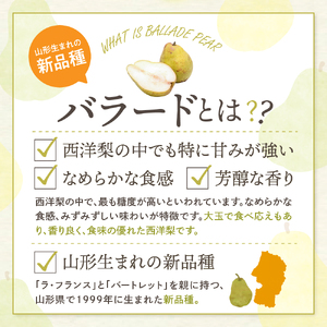 【2026年産】西洋梨 バラード 2kg 秀品 化粧箱入 西洋梨
