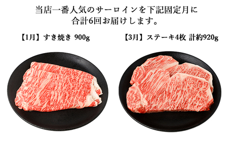 【年6回】伊賀牛 A5サーロイン 定期便コースA 総合計約5.4kg【dido-tkb0009】