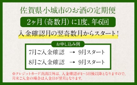 【定期便】蔵元直送 旬のお酒 (年6回/隔月) 天山酒造 Q096-002
