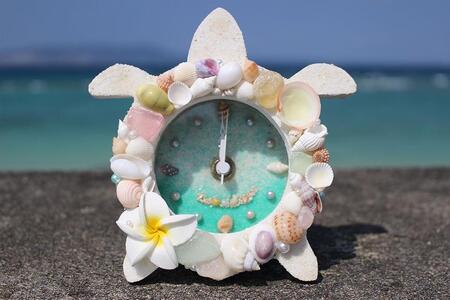 「オーシャンクロック」「ファミリーフォトフレーム」セット【沖縄の海からの贈り物】