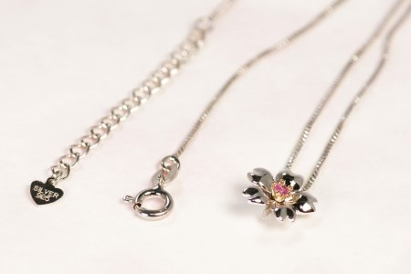 わに塚の桜モデルペンダント『ファースト』ピンクサファイヤ [スーパークラフト 山梨県 韮崎市 20743207]