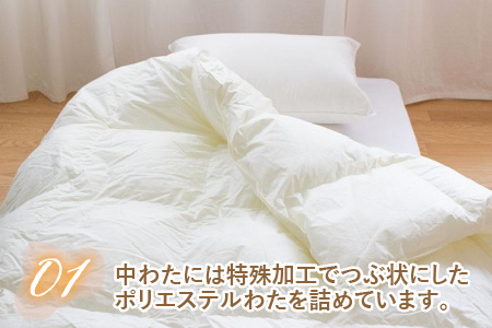 羽毛布団のような手触りと保温性抜群！洗える掛布団（DE-SPTTC）
