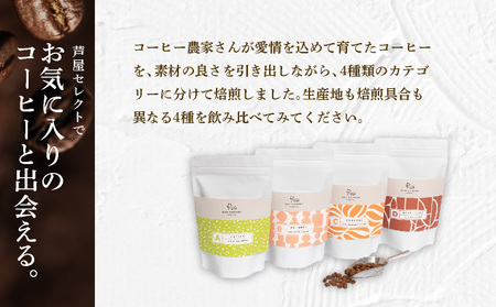【RIO COFFEE】愛情を込めて育てられたシングルオリジンコーヒーアソート【豆】（100g×4個）スペシャルティコーヒー [036-a003_A]