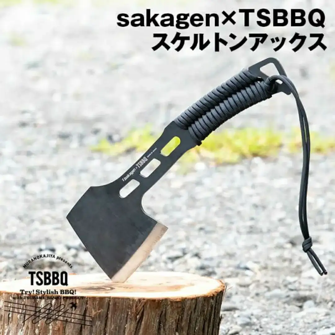 [TSBBQ] sakagen×TSBBQ スケルトンアックス 斧 薪割りフルタング フェザースティック キャンプ用品 アウトドア用品 燕三条 【044S018】