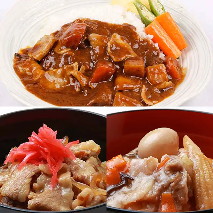 金の桜黒豚簡単調理丼（どんぶり）セット3種 レンジ対応♪【00-057-17】