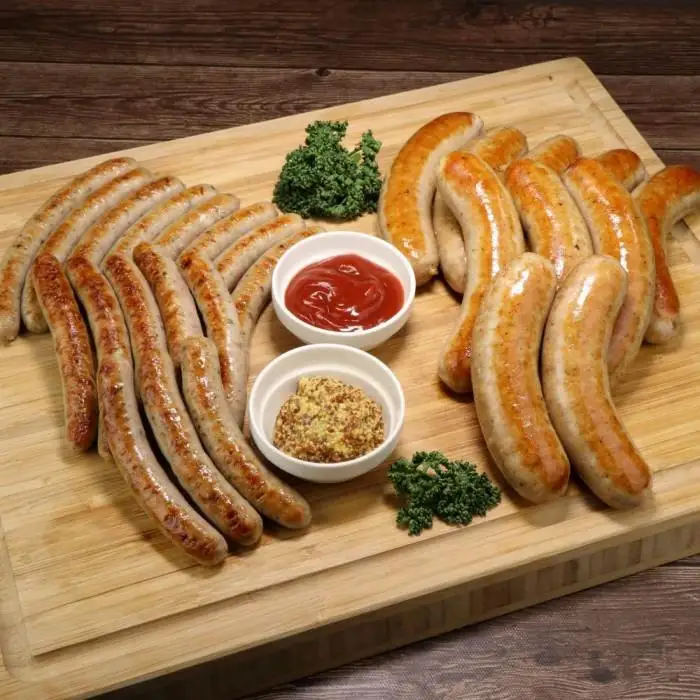 【合計1.2Kgボリューム満点】ミートガイ手作り生ソーセージセット(メープル＆スパイシー)