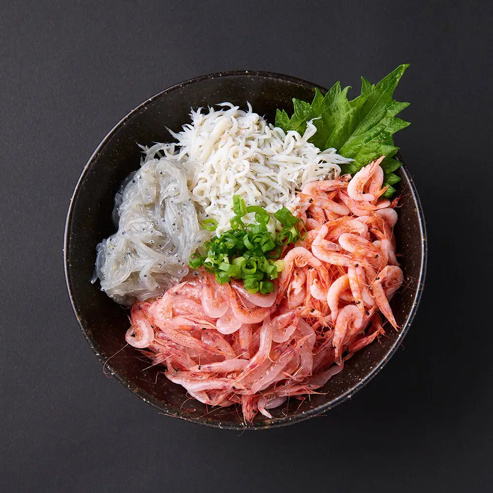 駿河湾産　生桜えび85g、釜揚げ桜えび75g、生しらす100g、釜揚げしらす160g 4種詰合せ◇