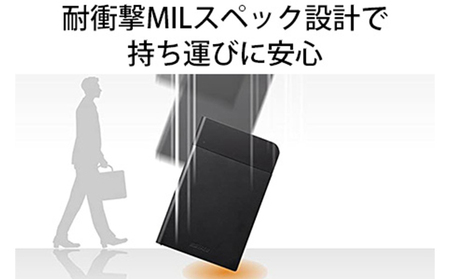 BUFFALO 耐衝撃 ポータブルHDD 2TB 外付けHDD コンパクト 外付け HDD