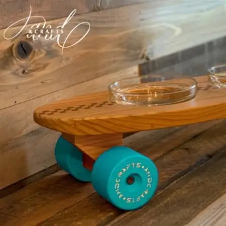 【＆CRAFTS】Pet bowls stand-3BOWLS-(Blue)※名入れプレート【1257977】