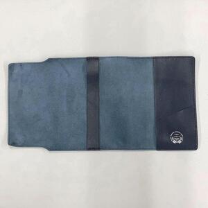 革工房いんのしま山羊革(ゴート)ブックカバー文庫本サイズ(色:紺)
