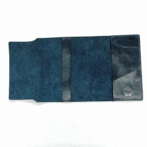 革工房いんのしまシワが楽しめる牛革ブックカバー文庫本サイズ(色:紺)