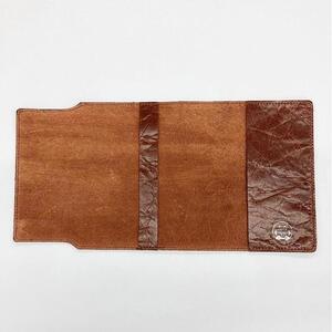 革工房いんのしまシワが楽しめる牛革ブックカバー文庫本サイズ(色:茶)