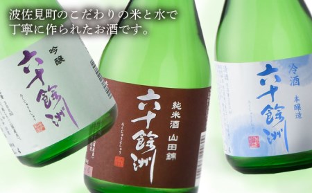 【全6回定期便】六十餘洲 3種ちょい飲みセット 化粧箱入り 吟醸酒 純米酒 冷酒【今里酒造】[SA31] 