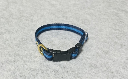 チワワ用カラー（首輪）＆リード(カラー：紺・水色・紺)【001-003】