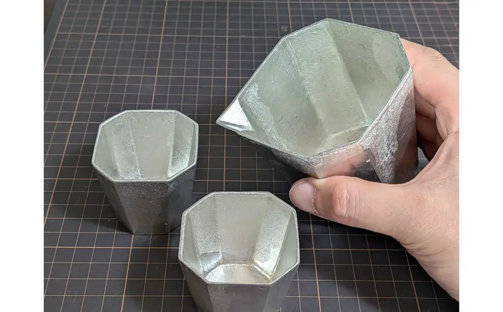 純錫八角ぐい呑みペア・純錫片口セット【008-005】