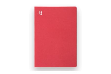 [BOOK NOTE 360°]製本職人が刷毛で仕上げた開きの良い丈夫なノート A5（カラー：ルージュレッド）【020-001-1】高品質 高級 日本製 文房具 メモ帳 ノート 万年筆 ビジネス 日用品 ギフト