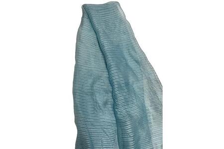 沖縄恩納村の青い海を感じて　生葉藍染め大判ストール　「珊瑚の海」