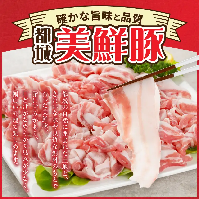 都城美鮮豚バラしゃぶ1kgセット(250g×4パック)_AA-5401_(都城市) 都城美鮮豚 バラしゃぶ 250g×4 ミルフィーユ鍋 しゃぶしゃぶ 炒め物 丼もの