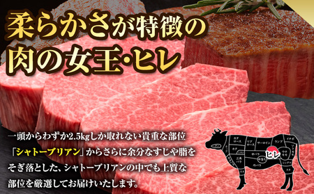 博多和牛 ヒレシャトーブリアンステーキ 200g×5枚 久田精肉店株式会社《30日以内に出荷予定(土日祝除く)》 博多和牛 牛肉 赤身 1kg A5等級 厳選 シャトーブリアン ステーキ 国産 