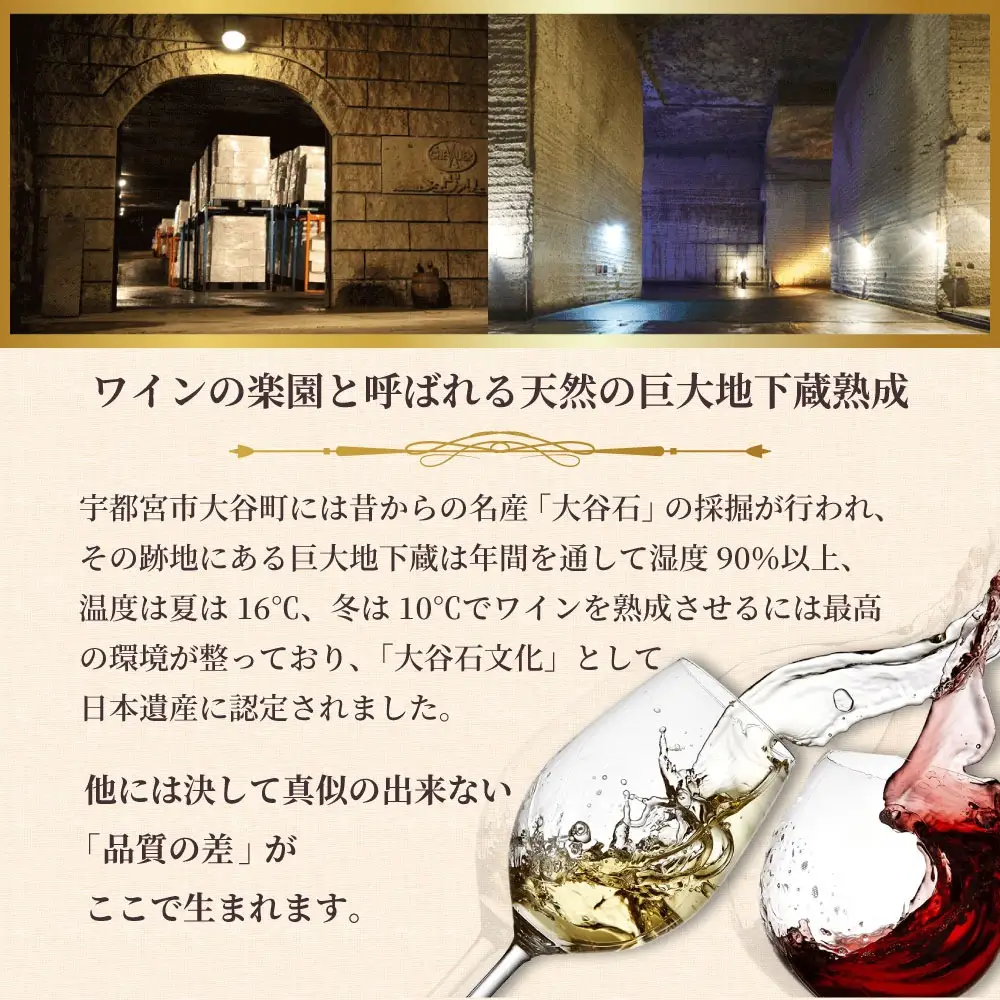 大谷の天然地下蔵で深みを増すワイン ブルゴーニュ 熟成ボージョレ ヌーヴォー 赤 2本セット | 赤ワイン お酒 飲み比べ セット ギフト 栃木県 宇都宮市