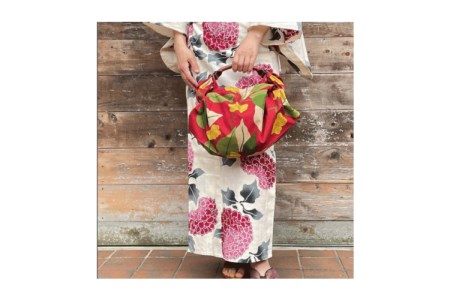 ウオーク社 ふろしきハンドセット（ペンサミエント/レッド）風呂敷 ふろしきバッグ バッグ ハンドル 持ち手 取っ手 シビラ おしゃれ 可愛い かわいい ギフト プレゼント 送料無料 広島県 呉市 ku079-030-r