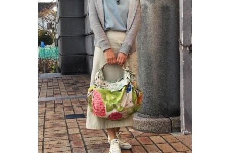 ウオーク社 ふろしきハンドセットシビラ綿麻 風呂敷 ふろしきバッグ バッグ ハンドル 持ち手 取っ手 シビラ おしゃれ 可愛い かわいい 花柄 ギフト プレゼント 送料無料 広島県 呉市 ku079-034-r