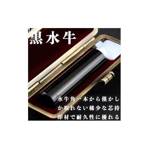 創業1917年（大正6年） 博石堂の 黒水牛 印鑑＜護守印＞ 【印章 はんこ ハンコ 実印】