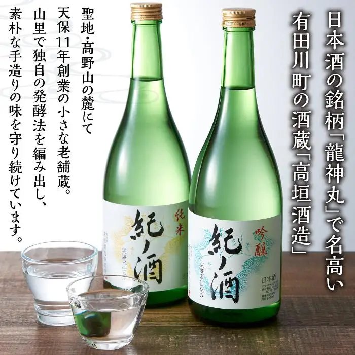 紀ノ酒 火入 2本 セット お酒 地酒 日本酒 清酒 限定 直送 高垣酒造 和歌山 有田川 酒蔵 おすすめ 人気 吟醸 純米 飲み比べ