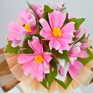 秋のお花 [コスモスブーケ] 手作りブーケキット・親子で作れる動画付き【0485-0487】