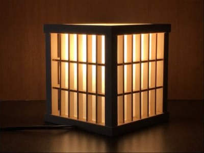 秋山建具店 創業80年の建具職人がつくる『組子入照明ランプシェード』組子技法 [0453]