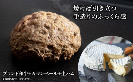 北海道産 白老牛 カマンベールチーズハンバーグ 5個セット