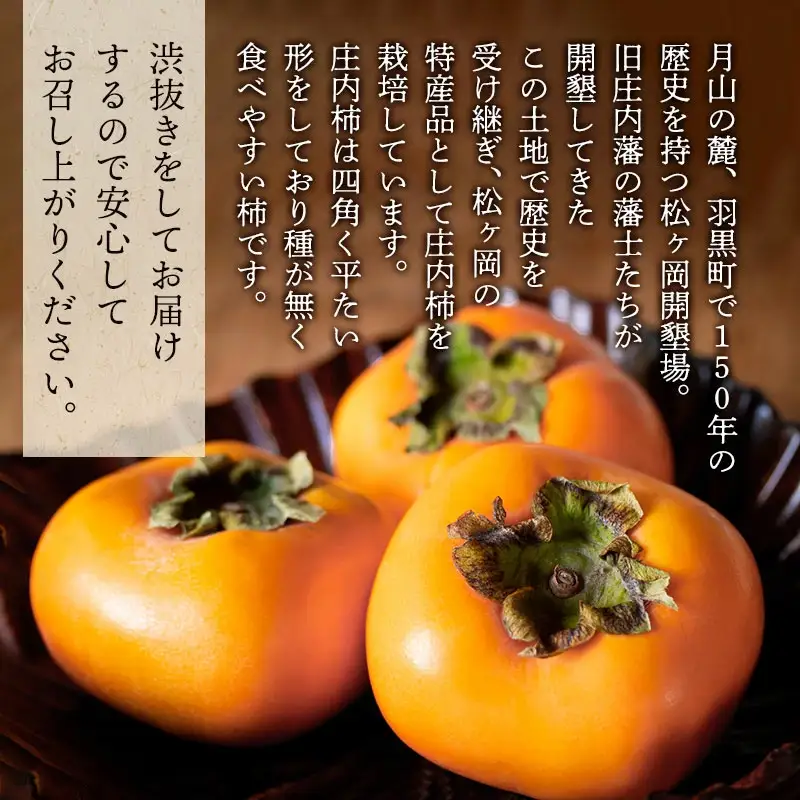 【令和8年産先行予約】羽黒松ヶ岡 庄内柿　約5kg　丸果庄内青果
