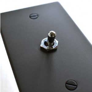 HITTITEのトグルスイッチ A(1口 長方形型・ブラック)アイアンスイッチプレート インテリア スイッチ 照明用 スイッチプレート　063-04-B