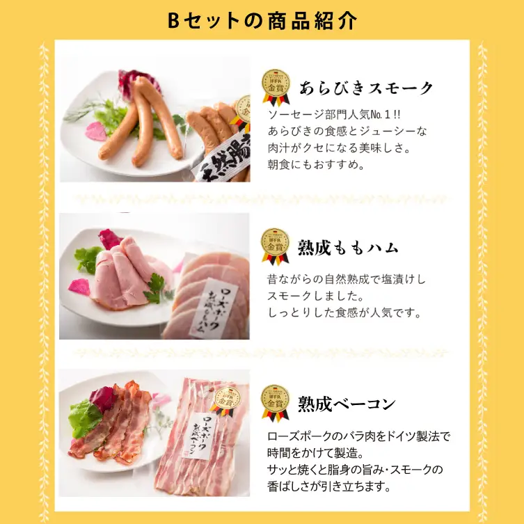 ハム ソーセージ 詰め合わせ IFFA金賞 老舗肉屋の手作りBセット 肉のイイジマ  黒毛和牛 茨城県 水戸市（DU-93）