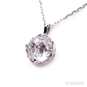 K10WG クリアクォーツ フラワーカット ネックレス　MINAMOセッティング VO0071PCQ