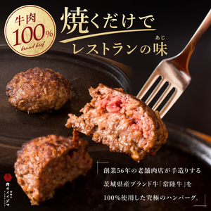 【レビューキャンペーン】ハンバーグ 無添加 常陸牛 100% 100g 10個 セット リピーター続出！手捏ねハンバーグ タレ付  冷凍 小分け 焼くだけでレストランの味 国産牛 黒毛和牛 父の日 お取り寄せ お祝い 内祝い 出産 結婚 快気祝いプレゼント 誕生日 ギフト対応  茨城県 水戸市 肉のイイジマ  (DU-8)