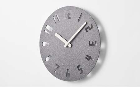 PANECO CLOCK / HIL22-10 DGY インテリア 掛時計 時計 時間 レムノス シンプル サステナブルな循環型繊維リサイクルボードを使用 リビング 寝室  FAD-1040