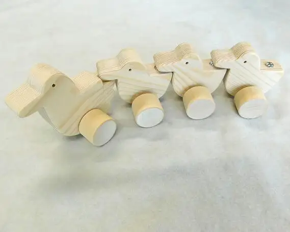 なかよしアヒルの親子 ／ 木工 玩具 おもちゃ 埼玉県
