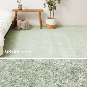 ペットにやさしい 8大消臭・抗菌 カーペット 1枚 6帖 グリーン 約261×352cm 600094860 [3473]