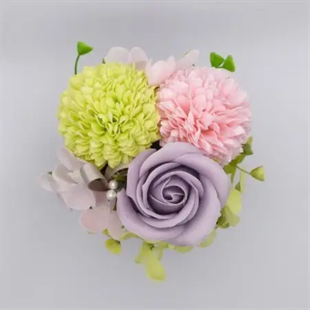 カルトナージュ花器の仏花アレンジ(一対)と写真たて(BEST OF MORRIS)_雑貨   _【1395497】