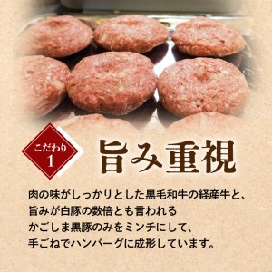 黒豚×黒牛ハンバーグ9個セット K098-005 肉 豚肉 牛肉 惣菜 総菜 冷凍