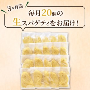【3ヶ月 定期便】生スパゲティ 20個 K036-T02