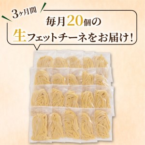 【3ヶ月 定期便】生フェットチーネ 20個 K036-T04